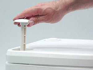 Portable Toilet - 2.6 Gallon, Tan with Stainless Steel