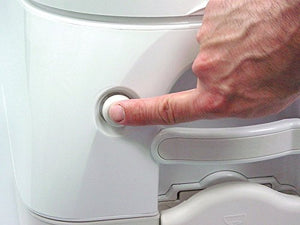 Portable Toilet - 2.6 Gallon, Tan with Stainless Steel