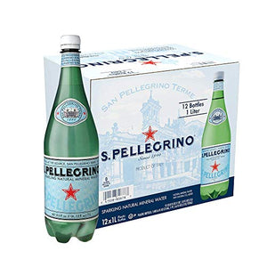 S.Pellegrino Sparkling Natural Mineral Water, 33.8 fl oz. (Pack of 12)