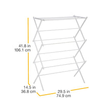 Load image into Gallery viewer, AmazonBasics Foldable Clothes Drying Laundry Rack - White