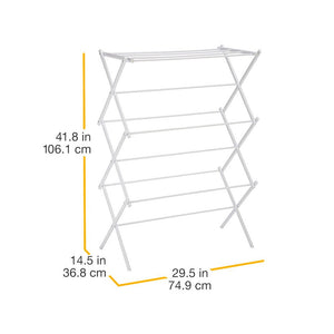 AmazonBasics Foldable Clothes Drying Laundry Rack - White