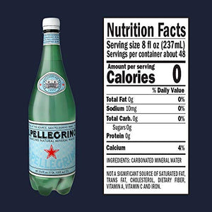 S.Pellegrino Sparkling Natural Mineral Water, 33.8 fl oz. (Pack of 12)