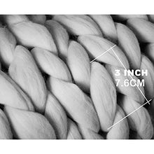 Load image into Gallery viewer, Chunky Knitted Blanket  (light-gray)