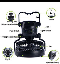 Load image into Gallery viewer, Portable 2-in-1 LED Camping Ceiling Light and Fan
