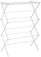 Load image into Gallery viewer, AmazonBasics Foldable Clothes Drying Laundry Rack - White