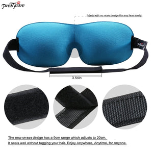 3D Sleep Mask with EarPlugs & Yoga Silk Bag
