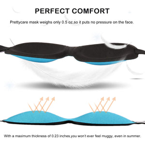3D Sleep Mask with EarPlugs & Yoga Silk Bag