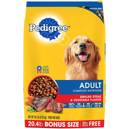 Pedigree Adult Dry Dog Food - Grilled Steak & Vegetable Flavor