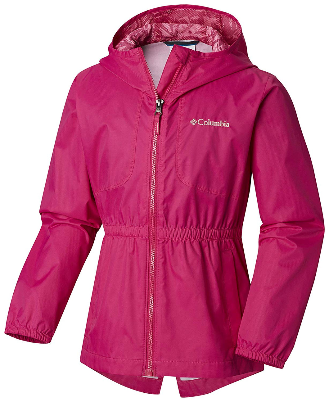 Columbia Youth Girls' Dollia Rain Jacket, Water Resistant, Reflective