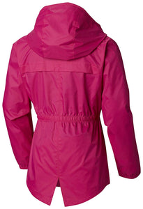 Columbia Youth Girls' Dollia Rain Jacket, Water Resistant, Reflective