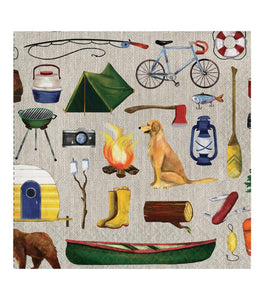 Camping Themed 20 Pack Napkins