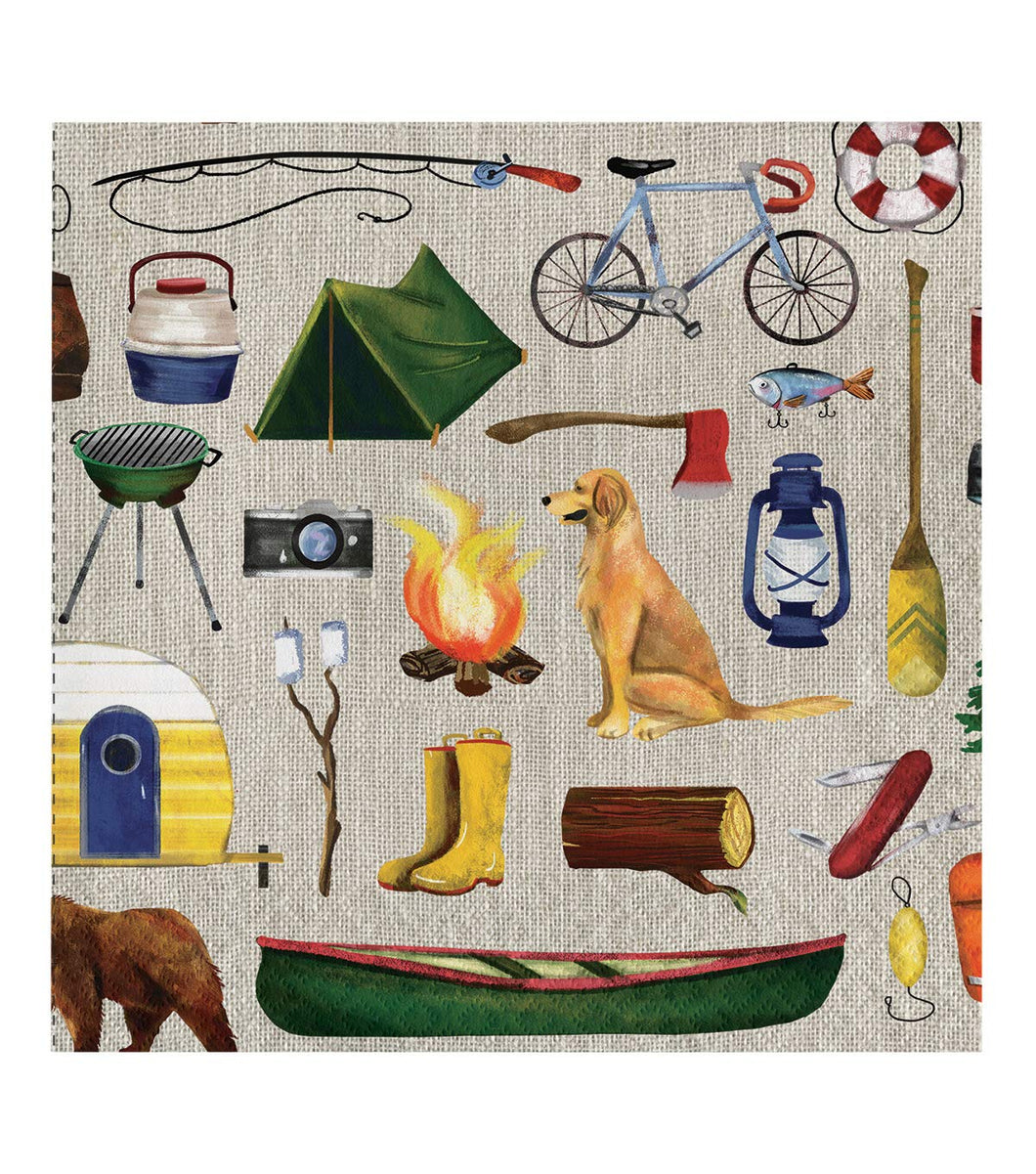 Camping Themed 20 Pack Napkins