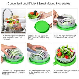 Salad Cutter Bowl Easy Salad Maker