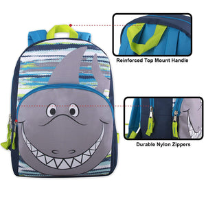 Animal Friends Critter Backpacks With Reinforced Straps (SHARK)