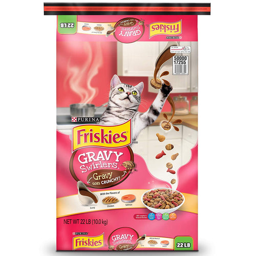 Purina Friskies Dry Cat Food; Gravy Swirlers - 22 lb. Bag