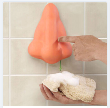 Nose Shaped  Shower Suction Soap Dispenser