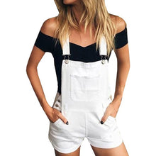 Load image into Gallery viewer, Women Cotton Shorts Overalls
