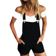 Load image into Gallery viewer, Women Cotton Shorts Overalls