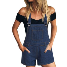 Load image into Gallery viewer, Women Cotton Shorts Overalls