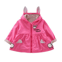 Load image into Gallery viewer, Girls Rabbit Hoodie Zipper Coat