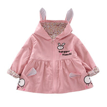 Load image into Gallery viewer, Girls Rabbit Hoodie Zipper Coat
