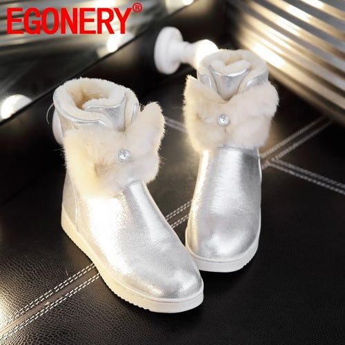 EGONERY winter women's shoes warm snow boots