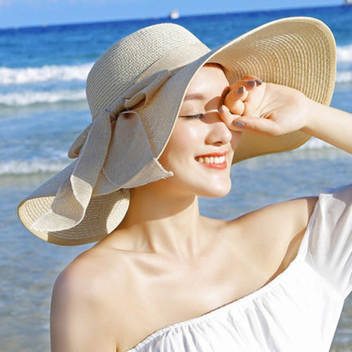 Summer Large Brim Straw Floppy Hat