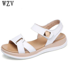 Load image into Gallery viewer, Women's Leather Loop Hook Sandals