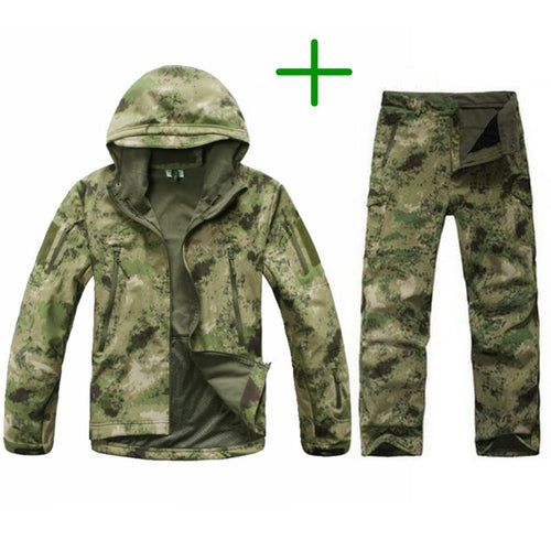 Men's Hunting Hiking Waterproof Camouflage Jacket+Pants