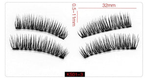 Magnetic eyelashes with 3 magnets handmade 3D magnetic lashes