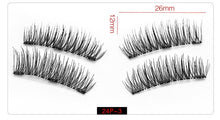 Load image into Gallery viewer, Magnetic eyelashes with 3 magnets handmade 3D magnetic lashes