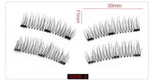 Magnetic eyelashes with 3 magnets handmade 3D magnetic lashes