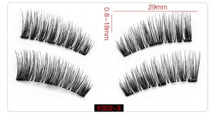 Magnetic eyelashes with 3 magnets handmade 3D magnetic lashes