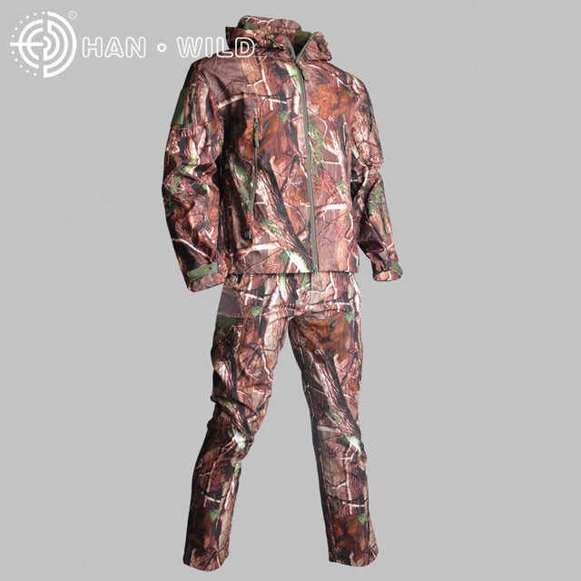Men's Hunting Hiking Waterproof Camouflage Jacket+Pants