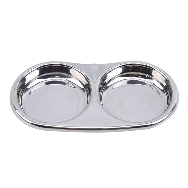 Stainless Steel Double Compartment Plate