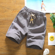 Load image into Gallery viewer, Men&#39;s Elastic Waist Linen Casual shorts