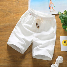 Load image into Gallery viewer, Men&#39;s Elastic Waist Linen Casual shorts