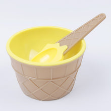 Load image into Gallery viewer, Children&#39;s Plastic Ice Cream Bowl Spoon Set