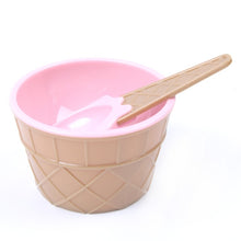 Load image into Gallery viewer, Children&#39;s Plastic Ice Cream Bowl Spoon Set