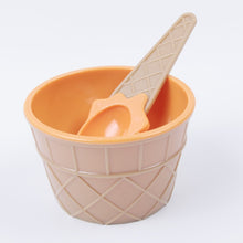 Load image into Gallery viewer, Children&#39;s Plastic Ice Cream Bowl Spoon Set