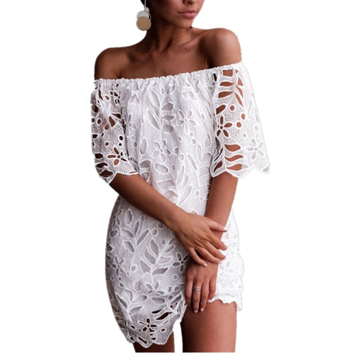Women's Off Shoulder Lace Dress