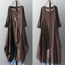 Load image into Gallery viewer, Asymmetrical Dress Women&#39;s Check Dress