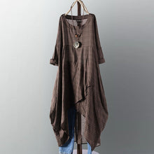 Load image into Gallery viewer, Asymmetrical Dress Women&#39;s Check Dress