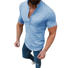 Load image into Gallery viewer, Men&#39;s Casual Linen Shirt Short Sleeve  S - XL