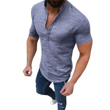 Load image into Gallery viewer, Men&#39;s Casual Linen Shirt Short Sleeve  S - XL