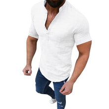 Load image into Gallery viewer, Men&#39;s Casual Linen Shirt Short Sleeve  S - XL