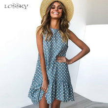 Load image into Gallery viewer, Women Summer Dress Polka Dot Dress