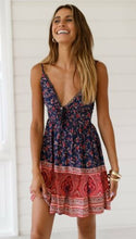 Load image into Gallery viewer, Women&#39;s Boho Floral V-Neck Sleeveless Backless
