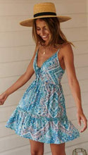 Load image into Gallery viewer, Women&#39;s Boho Floral V-Neck Sleeveless Backless