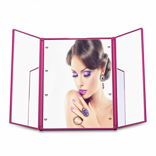 Trifold Makeup Mirror  LED Light
